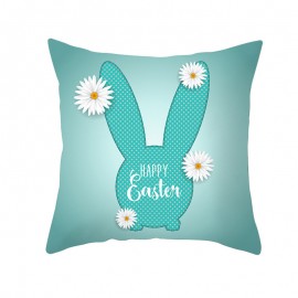 Easter Pillowcase Rabbit Egg Print Cushion Cover