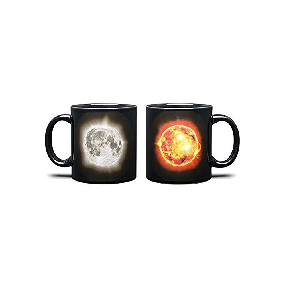 Eclipse  Color Changing Cup Two-sided Color Ceramic Cup Heat-sensing Coffee Mug