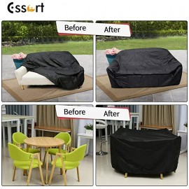 Essort Patio Furniture Covers, Extra Large Outdoor Furniture Set Covers Waterproof, Rain Snow Dust Wind-Proof, Anti-UV