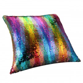 Fashion Sequin Magic Mermaid Throw Pillow Cover Swipe Sofa Cushion Case Decor