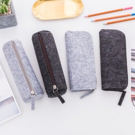 Felt Pencil Bag School Office Supplies Stationery Pouch Purse Makeup Storage Bags