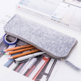 Felt Pencil Bag School Office Supplies Stationery Pouch Purse Makeup Storage Bags