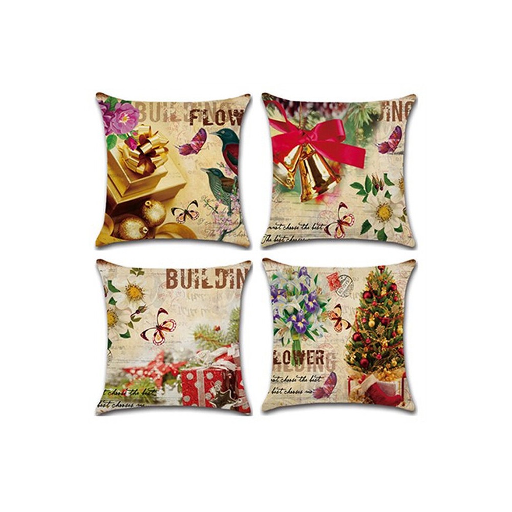 Festive Pillowcase Car Cushion Cover Linen Pillowcase Home Textile