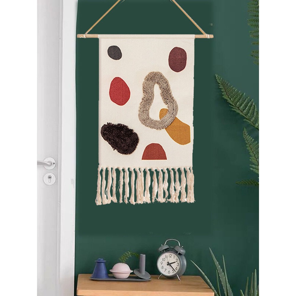 Hand-Woven Homestay Tassel Tapestry Decoration Nordic Meter Box Hanging Background Cloth Bedroom