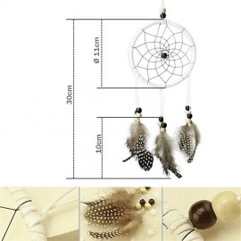 Handmade Dreamcatcher Car Wall Window Hanging Ornaments Guineafowl Feather Flocking Decor