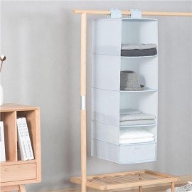 Home 5 Layers Hanging Closet Organizer Household Hanging Foldable Storage Bag