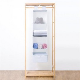 Home 5 Layers Hanging Closet Organizer Household Hanging Foldable Storage Bag