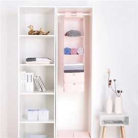 Home 5 Layers Hanging Closet Organizer Household Hanging Foldable Storage Bag