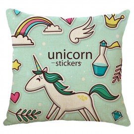 Honana 45x45cm Home Decoration Cartoon Unicorn Animal Square 12 Optional Patterns Pillow Case