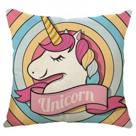 Honana 45x45cm Home Decoration Cartoon Unicorn Animal Square 12 Optional Patterns Pillow Case