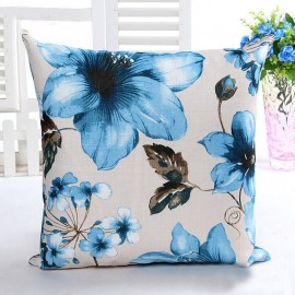 Honana WX-D6 45x45cm Vintage Leaves Flower Bamboo Linen Throw Pillow Case Waist Cushion Cover