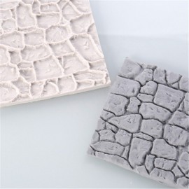 Hot 3D Imitation Tiles Silicone Fondant Mould Cake Decor Sugarcraft Mold Tools Bakeware