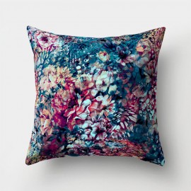 INS Style Flower Floral Printed Microfiber Cushion Cover Home Sofa Office Seat Art Decor