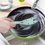 KCASA KC-CS03 Long Handle Pot Dish Bowl Steel Ball Brush Steel Wire Cleaning Dishwashing Brush