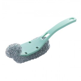 KCASA KC-CS03 Long Handle Pot Dish Bowl Steel Ball Brush Steel Wire Cleaning Dishwashing Brush