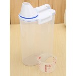 Kitchen Food Cereal Grain Bean Rice Hand With Measuring Cup Plastic Plastic Storage Container