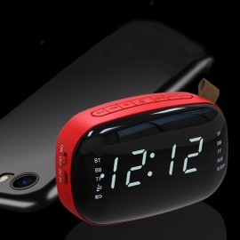 LED FM Radio Digital Alarm Clock with Sleep Timer Snooze Fuction Compact Digital Modern Desig