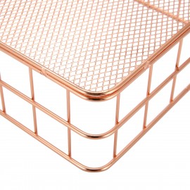 Large Size Sundry Receive Storage Basket Rose Gold Clothes Cosmetics Container