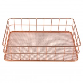 Large Size Sundry Receive Storage Basket Rose Gold Clothes Cosmetics Container