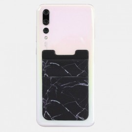 Marble Pattern Lycra Mobile Phone Back Sticker Card Case Multi-function Thermal Transfer Mobile Wallet