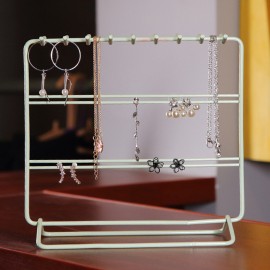 Metal Jewelry Display Stand Desktop Shelf Earring Necklace Bracelet Stand Holder Storage Rack