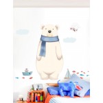 Miico 2PCS Cartoon Wall Sticker Cute Polar Bear Printing Children’s Room Kindergarten Decor Stickers