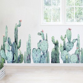 Miico 2PCS Cartoon Wall Stickers Cactus Plants Printing Sticker Children’s Room Kindergarden Decor