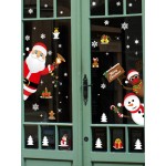 Miico SK9241 Christmas Sticker Cartoon Santa Claus Pattern Wall Stickers Removable For Room Decorati