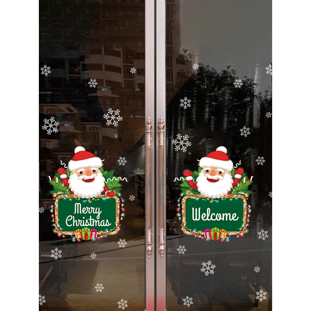 Miico XH7245 Christmas Sticker Home Decoration Sticker Window and Wall Sticker Shop Decorative Stick