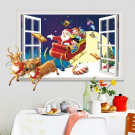 Miico XH7246 Christmas Sticker Home Decoration Sticker Window and Wall Sticker Shop Decorative Stick