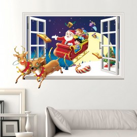 Miico XH7246 Christmas Sticker Home Decoration Sticker Window and Wall Sticker Shop Decorative Stick