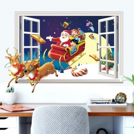 Miico XH7246 Christmas Sticker Home Decoration Sticker Window and Wall Sticker Shop Decorative Stick