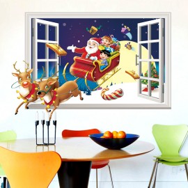 Miico XH7246 Christmas Sticker Home Decoration Sticker Window and Wall Sticker Shop Decorative Stick