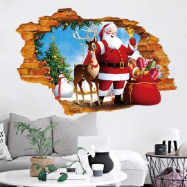 Miico XH7247 Christmas Sticker Home Decoration Sticker Window and Wall Sticker Shop Decorative Stick