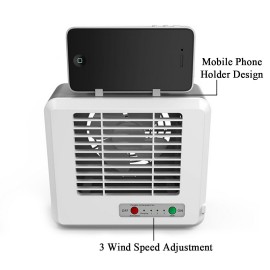 Mini Air Cooler 3 Speed USB Portable Air Conditioner Conditioning Humidifier Purifier Light Desktop Air Cooling Fan Air Cooler Fan for Car Office Home