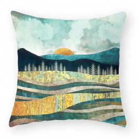 Modern Abstract Landscape Linen Cushion Cover Home Sofa Throw Pillowcases Home Decor