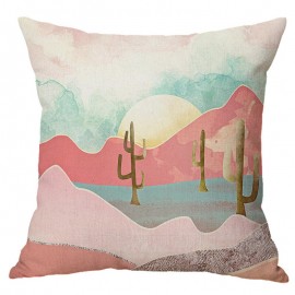 Modern Abstract Landscape Linen Cushion Cover Home Sofa Throw Pillowcases Home Decor