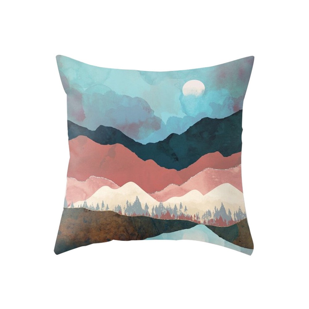 Modern Abstract Landscape Moon Linen Cushion Cover Home Sofa Throw Pillowcases Home Decor