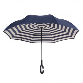 Multi Color Double Layer Inverted Umbrella Upside Down C-shaped Handle Rain Gear