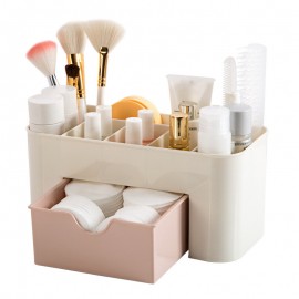 Multi-functional Plastic Cosmetic Storage Box Jewelry Box With Small Drawer Desk  Storage Box