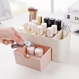 Multi-functional Plastic Cosmetic Storage Box Jewelry Box With Small Drawer Desk  Storage Box