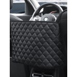 Multifunctional PU Vehicle Car Seat Storage Net Pocket Diamond Pattern Hanging Bag Car Storage Bag