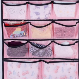 Non-woven Cloth Mesh Yarn 42 Grid Storage Bag Household Items Finishing Underwear Storage Hanging Bag