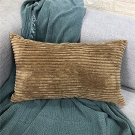 Nordic Simple Solid Color Corduroy Cushion Cover Nordic Style Sofa Rectangular Pillowcase