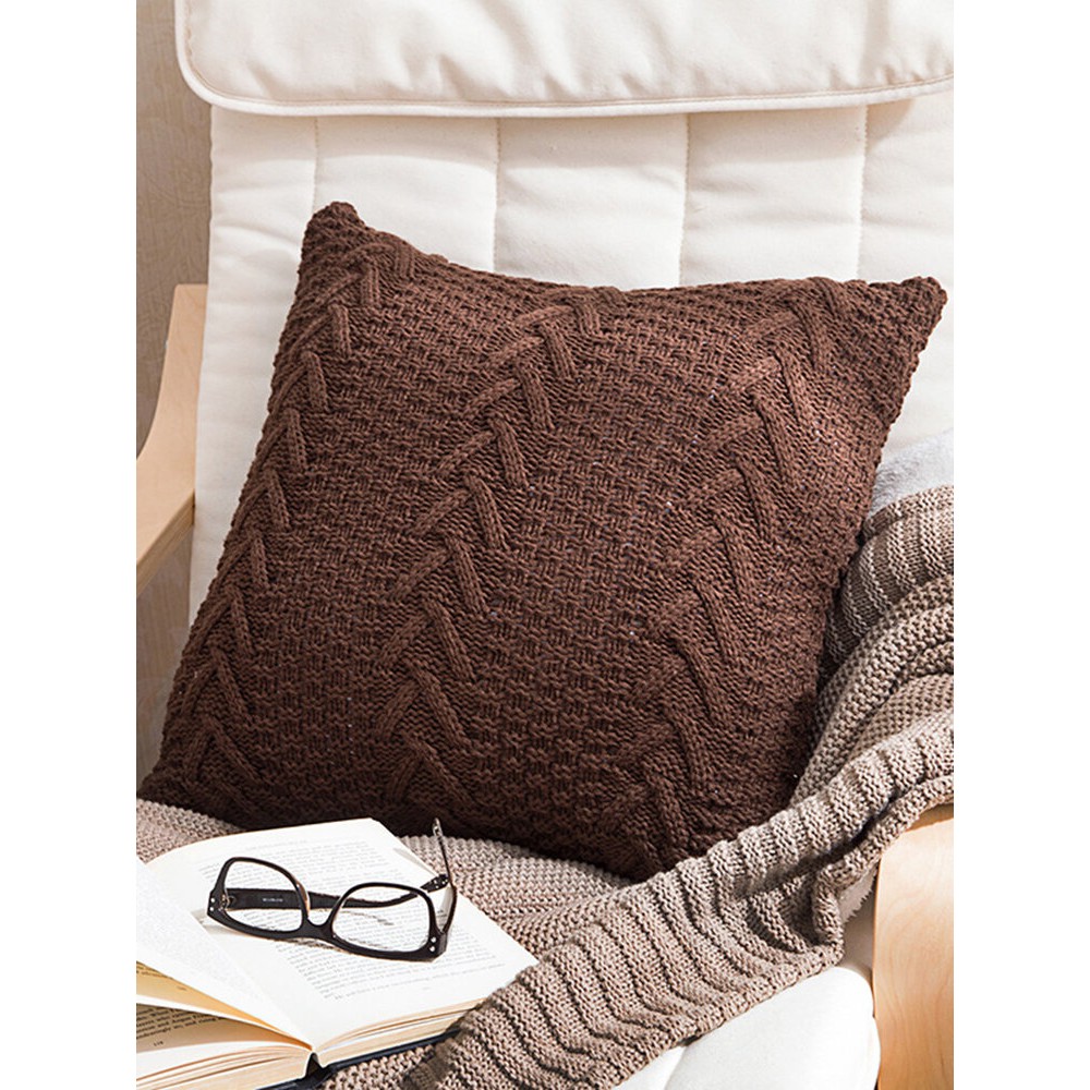 Nordic Style Crochet Knitted Pillow Case Chunky Knit Pillow Case Home Sofa Throw Pillow Case Art Dec