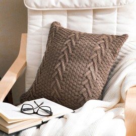 Nordic Style Crochet Knitted Pillow Case Chunky Knit Pillow Case Home Sofa Throw Pillow Case Art Dec