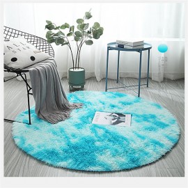 Nordic Tie-dye Gradient Carpet Round Hanging Basket Chair Yoga Mat Living Room Floor Mat