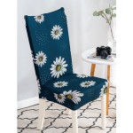 One-piece Waterproof Flowers Prints Elastic Stretch Chair Cover Universal Size Slipcovers Seat Cover For Dining Room Banquet Hotel