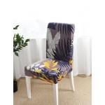 One-piece Waterproof Night Flowers Prints Elastic Stretch Chair Cover Universal Size Slipcovers Seat Cover For Dining Room Banquet Hotel