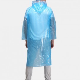 PE Protective Suit PE Disposable Dust-proof  Water-proof Hiking Raincoat